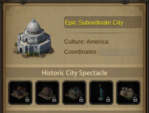 Historic City Spectacle in America Epic Subordinate City