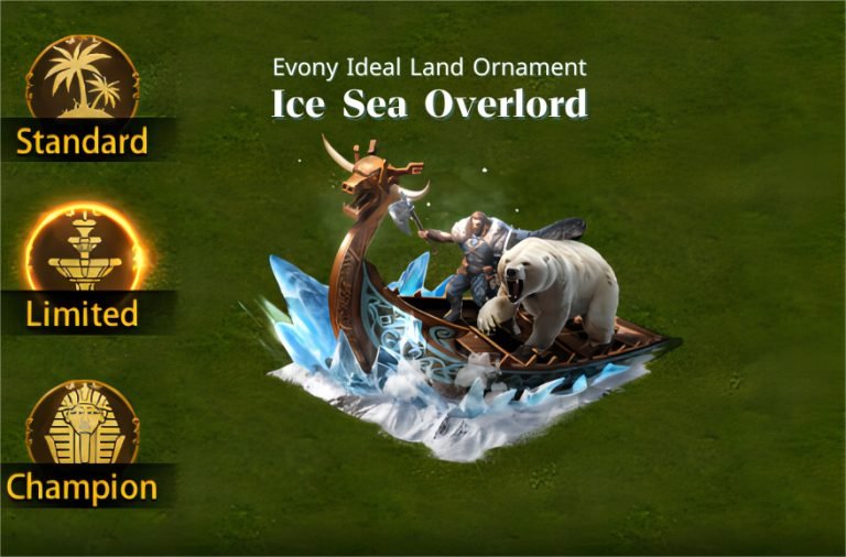 Evony Ideal Land Ornament Ice Sea Overlord