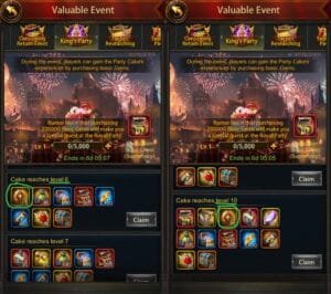 Get Radiant Medal from King's Party Cake