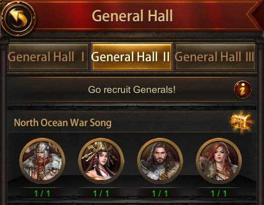 Evony General Hall II North Ocean War Song