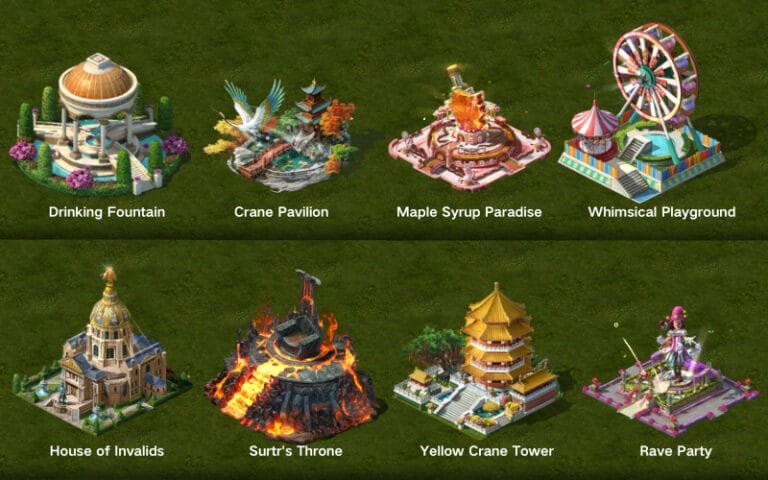 Evony Ideal Land Ornament Examples