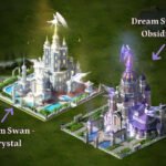 Evony Castle Dream Swan Crystal & Obsidian