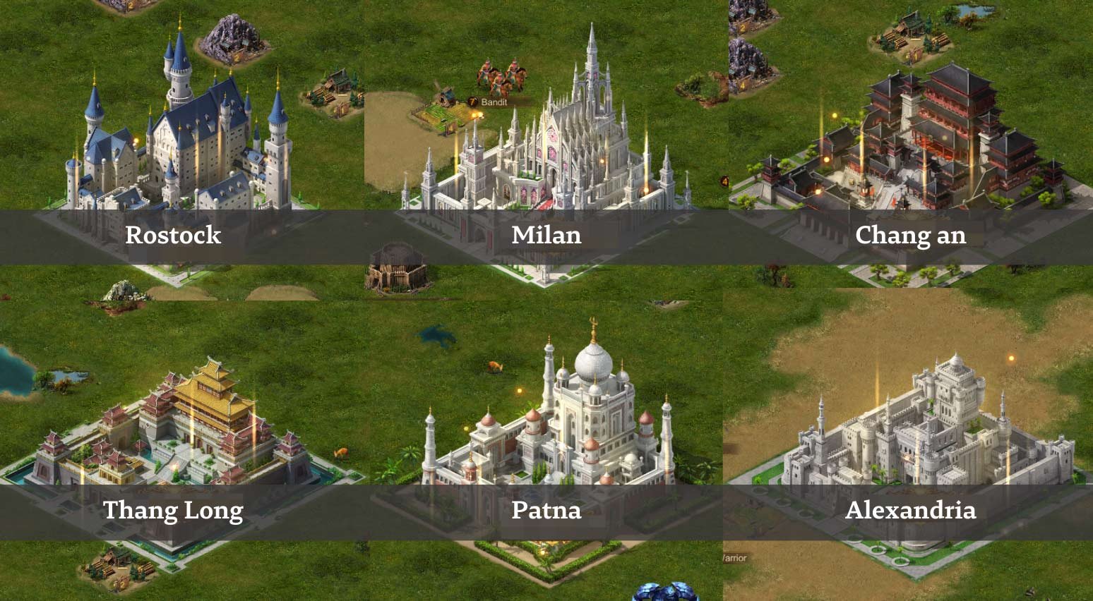 Evony Historic Cities with Alliance buffs