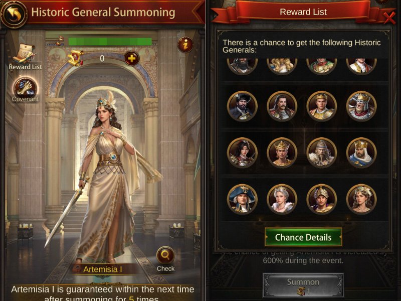 Get General Artemisia Ⅰfrom Historic General Summoning Event (1)