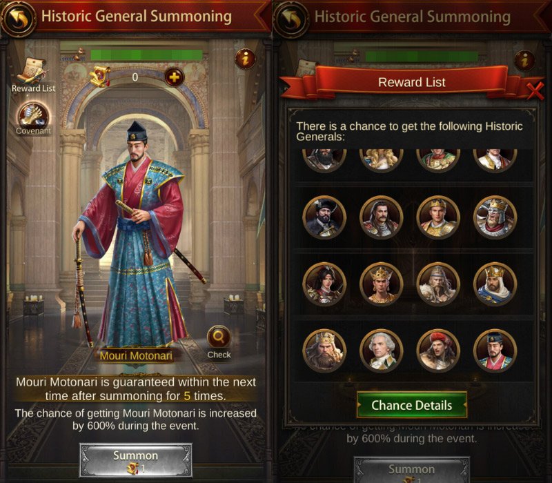 Get Mouri Motonari from Historic General Summoning