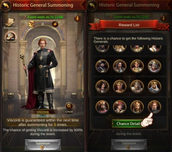 Get Visconti from Historic General Summoning
