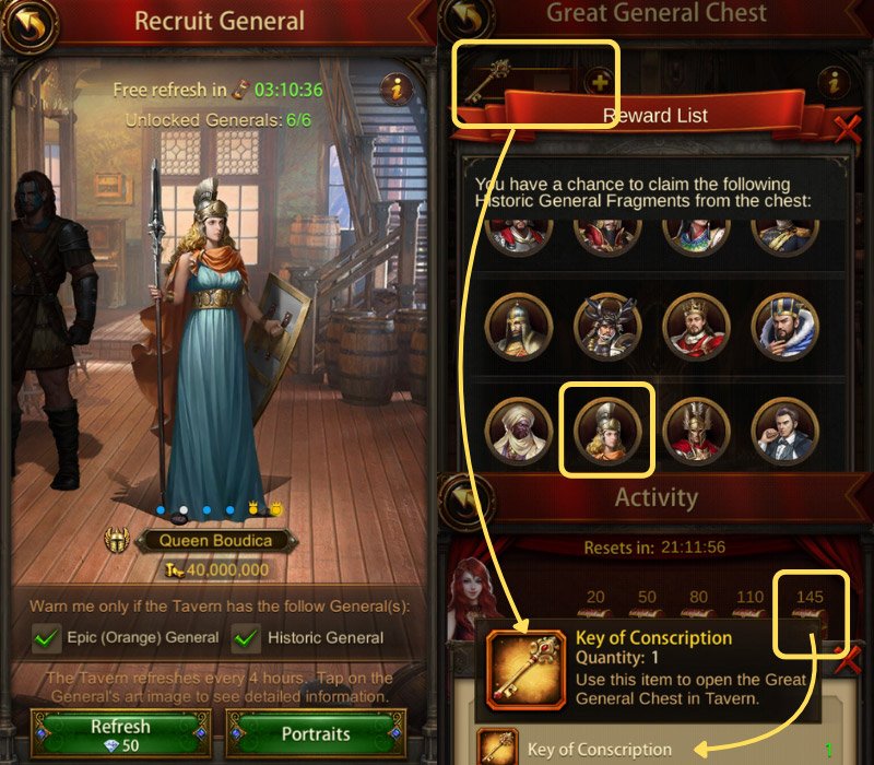 Get General Queen Boudica in Tavern